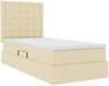 vidaXL Aufbewahrungsbett mit Matratze Creme 90 x 190 cm Polyester 3371878 Bild 5