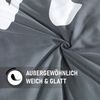Kuscheli Partnerbettwäsche 2x 135x200 + 2x 80x80 cm atmungsaktiver Bettbezug, Partner Bettwäsche, Mikrofaser, 4 teilig, Für Allergiker geeignet, pflegeleicht, angenehm weicher Stoff Bild 2