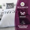 Kuscheli Partnerbettwäsche 2x 135x200 + 2x 80x80 cm atmungsaktiver Bettbezug, Partner Bettwäsche, Mikrofaser, 4 teilig, Für Allergiker geeignet, pflegeleicht, angenehm weicher Stoff Bild 4