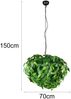 Große LED Pendelleuchte mit Blätter Lampenschirm in Grün, Ø 70cm Bild 4
