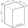 Hängeschrank R-Line Rot 40 cm J-Shape Vicco Bild 3