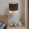 RGB LED Tischleuchte, nickel matt, Textil, Holz, H 35 cm Bild 4