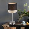 RGB LED Tischleuchte, nickel matt, Textil, Holz, H 35 cm Bild 5