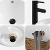 vidaXL Badezimmermöbel-Set 4 pcs Altholz Ingenieurholz und Glas 3407461 Bild 5