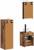 vidaXL Badezimmermöbel-Set 4 pcs Altholz Ingenieurholz und Glas 3407461 Bild 3