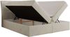 Boxspringbett DAGOS 180 x 200 cm mit Kopfteil, Lattenrost und Stauraum – Doppelbett mit Matratze & Topper Visco , stabile Konstruktion, Bettkasten, modernes Design - Creme Schenille glatt - H3 Bild 4