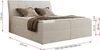 Boxspringbett DAGOS 180 x 200 cm mit Kopfteil, Lattenrost und Stauraum – Doppelbett mit Matratze & Topper Visco , stabile Konstruktion, Bettkasten, modernes Design - Creme Schenille glatt - H3 Bild 5