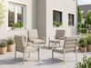 MeXo Gartenlounge-Set Alu Gartenmöbel-Sets Gartenstuhl, (4-tlg, 4 Esszimmerstühle, 60 x 68 x 85 cm, 8 Auflagen, bis zu 140 kg belastbar), wetterfest Gartengarnitur Set Bild 2