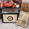Justinus Besteck-Set Justinus 8tlg BBQ Steakbesteck-Set für 4 Personen Messer Gabel, Edelstahl Bild 3