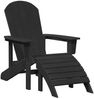 vidaXL Adirondack-Stuhl Schwarz 82 x 74 x 92 cm HDPE 42006631 Bild 2