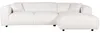 Vente-unique - POGNI Sofa Stoff Weiß - B 165 cm x H 73 cm x L 280 cm Bild 3