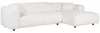 Vente-unique - POGNI Sofa Stoff Weiß - B 165 cm x H 73 cm x L 280 cm Bild 4