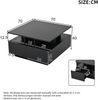 Merax Couchtisch mit LED licht, sofatisch mit 4 schubladen, Beistelltisch, Schwarz Bild 4