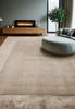Wollteppich mit Viskosebordüre | Handgewebter Designerteppich | Flachflor 2 cm | Unifarben Beige 160x230 cm | TYNE von KADIMA DESIGN Bild 4