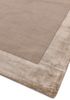 Wollteppich mit Viskosebordüre | Handgewebter Designerteppich | Flachflor 2 cm | Unifarben Beige 160x230 cm | TYNE von KADIMA DESIGN Bild 5