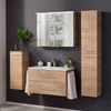 FACKELMANN B.PERFEKT Waschtisch Set mit Spiegelschrank 82 cm breit, Braun hell, Waschbecken Keramik Bild 2