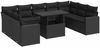 vidaXL 10-tlg. Garten-Sofagarnitur mit Kissen Schwarz Poly Rattan 3326376 Bild 2