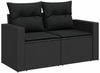 vidaXL 10-tlg. Garten-Sofagarnitur mit Kissen Schwarz Poly Rattan 3326376 Bild 5