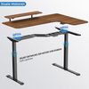 EE EUREKA ERGONOMIC Schreibtisch Höhenverstellbarer(74–122cm) Elektrisch L-Form mit LED Monitorständer (Packung, 1-St, Computertisch mit Getränkehalter, Kopfhörerhaken, Kabelbox, Mauspad), Ergonomischer 155x110 cm Großen Modern Gaming Tisch mit Tastatu... Bild 4
