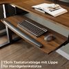 EE EUREKA ERGONOMIC Schreibtisch Höhenverstellbarer(74–122cm) Elektrisch L-Form mit LED Monitorständer (Packung, 1-St, Computertisch mit Getränkehalter, Kopfhörerhaken, Kabelbox, Mauspad), Ergonomischer 155x110 cm Großen Modern Gaming Tisch mit Tastatu... Bild 3