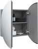 vidaXL Badezimmerschrank mit Rundem Spiegel & LED Grau 40x40x17,5 cm 345581 Bild 5