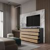 Furnica Kommode GABRIEL 8+4 Schubladen-Anthrazit Grau H92cm B180cm T33cm Bild 3