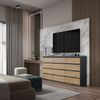 Furnica Kommode GABRIEL 8+4 Schubladen-Anthrazit Grau H92cm B180cm T33cm Bild 2