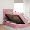 vidaXL Bett mit Stauraum und LED mit Matratze Rosa 90 x 200 cm Samt 3372704 Bild 4