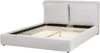 Bett mit Lattenrost Stoff BAJONNA 160 x 200 cm Hellgrau Bild 4
