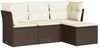 vidaXL 4-tlg. Garten-Sofagarnitur mit Kissen Braun Poly Rattan 3249382 Bild 2