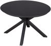 MR. DEKO Gartentisch rund Malaga 120cm Keramik Aluminium Anthrazit, wetterfest & kratzfest (Mit X-Gestell & Keramik-Tischplatte – stilvoller Esstisch für Outdoor, 1-St), Wetterfest & modern – Tisch Höhe anpassbar, pflegeleicht Bild 1