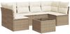 vidaXL 7-tlg. Garten-Sofagarnitur mit Kissen Beige Poly Rattan 3217398 Bild 2