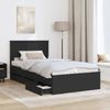 vidaXL Bettrahmen mit Schubladen Schwarz 100 x 200 cm Ingenieurs Holz 3410736 Bild 3