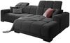 Iwaniccy Ecksofa MASTER, B 301 x T 195 cm, Schwarz, Webstoff, elektr. Sitztiefenverstellung, Kopfteilverstellung Bild 4
