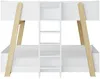 Vente-unique - CORODELA Bett Holz, Platte BeigeWeiß - B 96,3 cm x H 150 cm x L 196 cm Bild 5