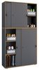 VCM Büroschrank Salia 920980 Anthrazit H. 183 x B. 100 x T. 37 cm Bild 4