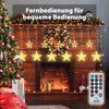 SALCAR 108er LED Lichtervorhang Sterne, 2x1M 12er Sternen Bild 4
