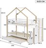 Merax Etagenbett, Ausziehbares Baumhausbett, Schiebebett, Treppe mit 4 Schubladen, Kinderbett mit Absturzsicherung und Kinderbettgitter, mit Lattenroste, Natur+Weiß (90x200cm&90x190cm) Bild 4