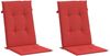 vidaXL Gartenstuhlauflagen für Hochlehner 2 Stk. Rot 120x50x3 cm Stoff 43187 Bild 3