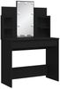 vidaXL Schminktisch mit LED-Leuchten Schwarz 96x40x142 cm 837893 Bild 3