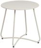 Gartenbeistelltisch Nistas aus Metall, modern rund, beige Gips, für Outdoor, Ø 45 cm Bild 3