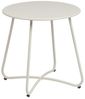 Gartenbeistelltisch Nistas aus Metall, modern rund, beige Gips, für Outdoor, Ø 45 cm Bild 2