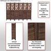 Paravent T568, Raumteiler Trennwand Sichtschutz Raumtrennung, Ornamente klappbar Paulownia Holz 170x240cm ~ weiß Bild 2