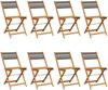 vidaXL Gartenstühle 8 Stk. Klappbar Grau Massivholz Akazie 3214606 Bild 2