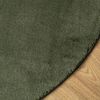 vidaXL Teppich HUARTE Kurzflor Weich und Waschbar Waldgrün Ø 120 cm 375105 Bild 4