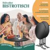KESSER® Gastro Stehtisch klappbar - Gastronomie Bistrotisch rund - Wetterbeständiger Klapptisch Gartentisch - Runder Partytisch - Hitzebeständig - Stabil und sicher Schwarz, Ø 80 cm, 2er Set Bild 2