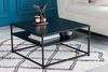 Eleganter Couchtisch mit Ablage ACERO 70cm schwarz Metall Loft Bild 2
