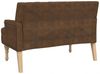 Sitzbank mit Kissen ,Braun, Wildleder-Optik, 113 x 64,5 x 75,5 cm Bild 5