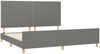 Bettgestell mit Kopfteil Dunkelgrau 200x200 cm Stoff [3125001] Bild 4