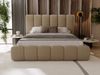 GRAINGOLD Imperial Doppelbett 180x200, mit hohem Kopfteil, Bettkasten, Bouclé-Stoff, Braun Bild 3